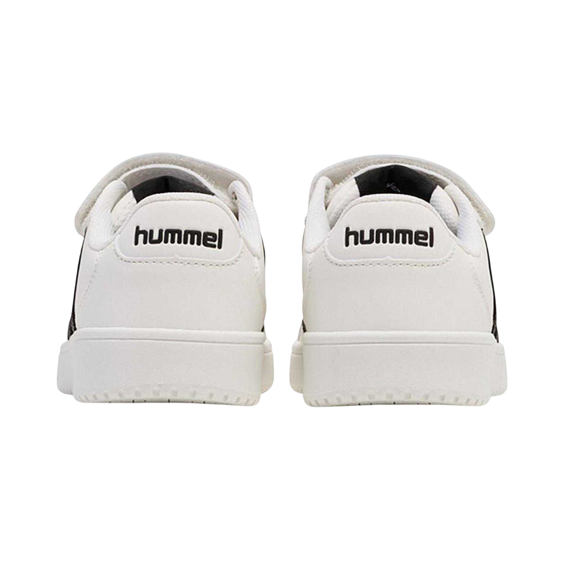 White-Black - Back - Hummel Childrens-Kids PU Court Trainers