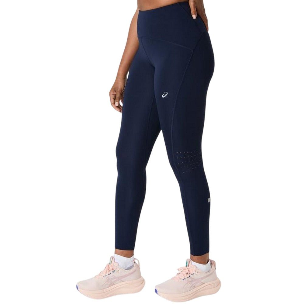 Midnight - Front - Asics Womens-Ladies Road High Waist Fitted Running Tights