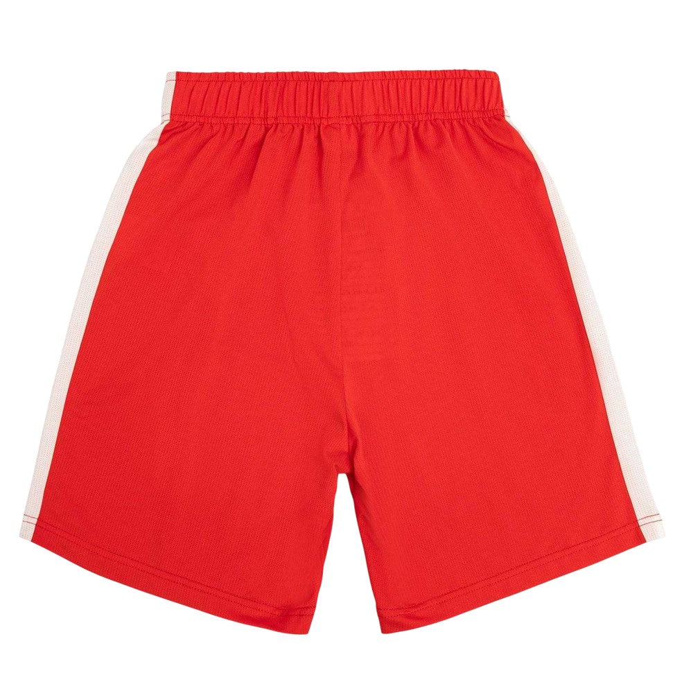 Red - Back - Sondico Childrens-Kids Polyester Football Shorts