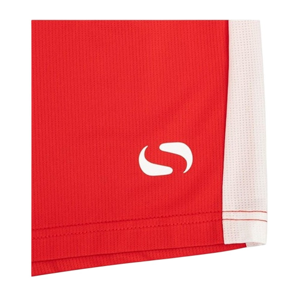 Red - Side - Sondico Childrens-Kids Polyester Football Shorts