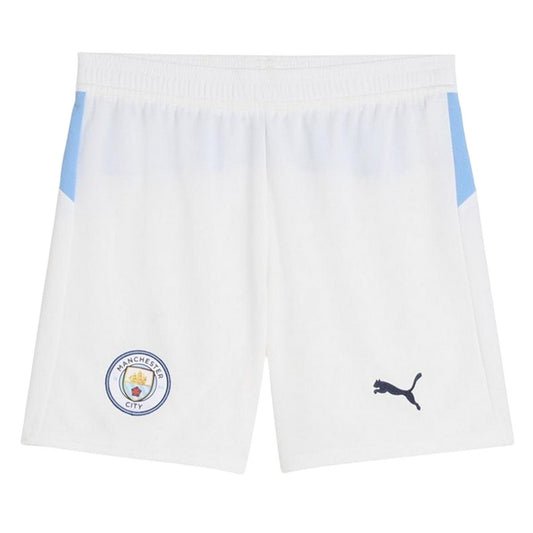 White - Front - Puma Childrens-Kids 2025-2026 Manchester City FC Football Shorts