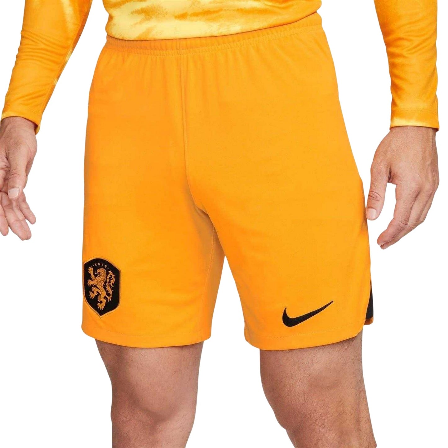 Orange - Front - Nike Mens 2022 Netherlands FC Replica Shorts