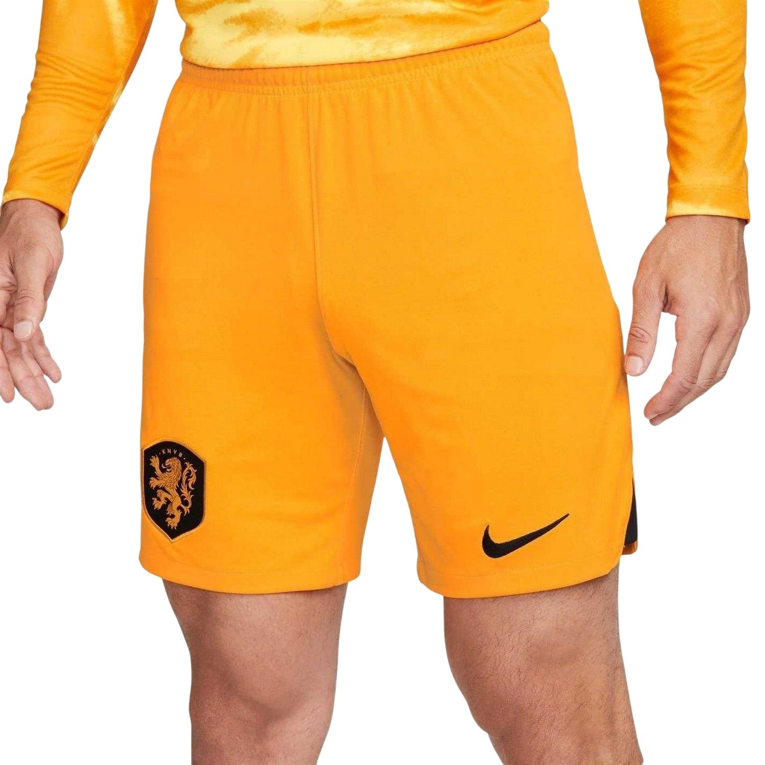 Orange - Front - Nike Mens 2022 Netherlands FC Replica Shorts
