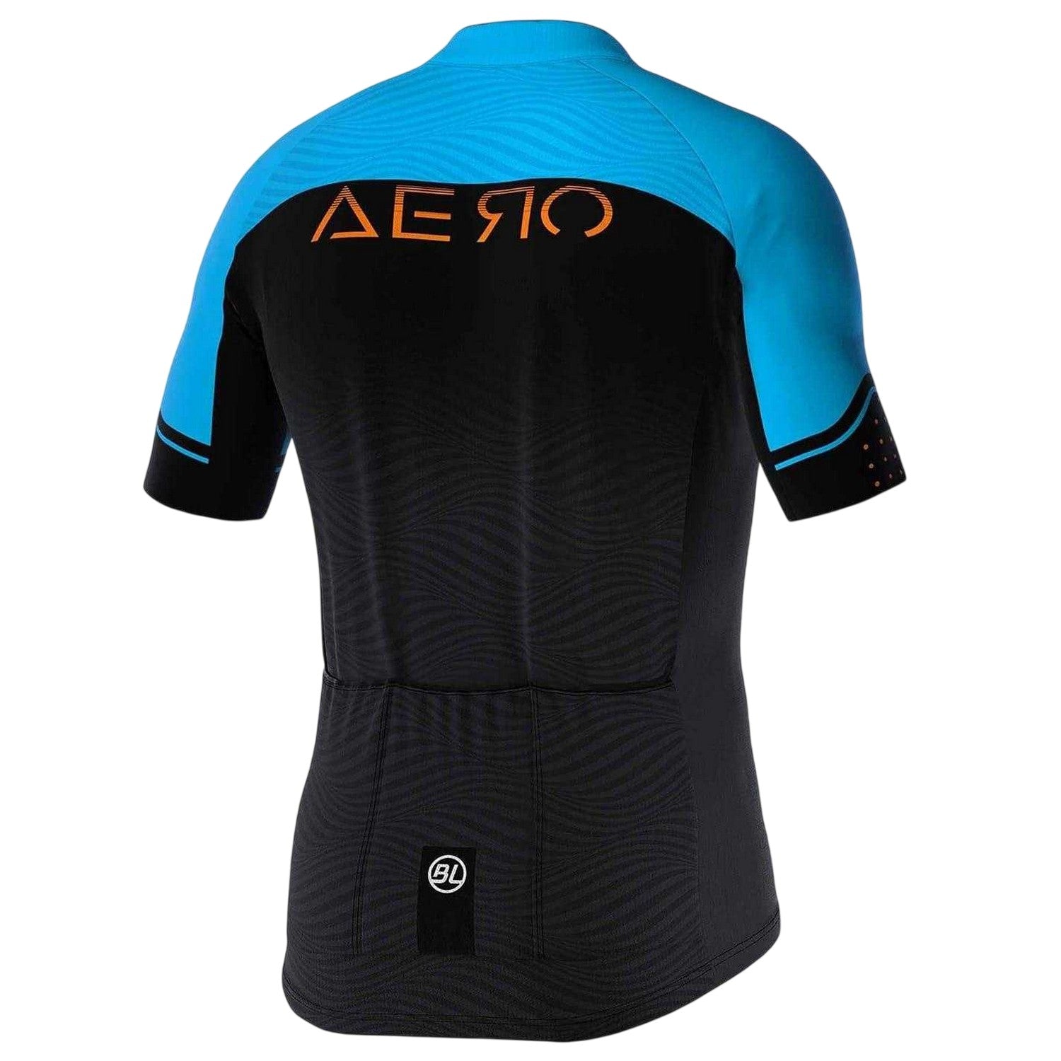 Fluorescent Blue - Back - Bicycle Line Mens Quarter Zip Jersey
