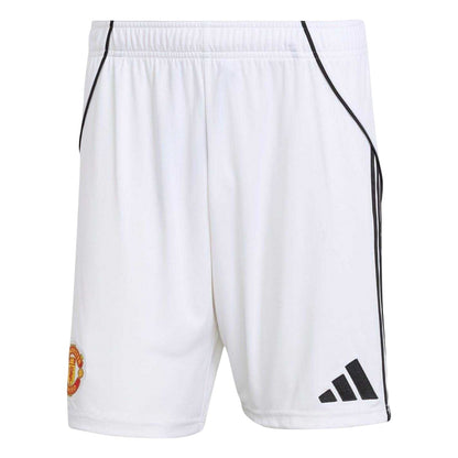White - Front - Adidas Mens 2025-2026 Manchester United FC Football Shorts