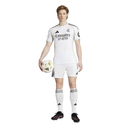 White - Pack Shot - Adidas Mens 2025-2026 Real Madrid CF Football Shorts