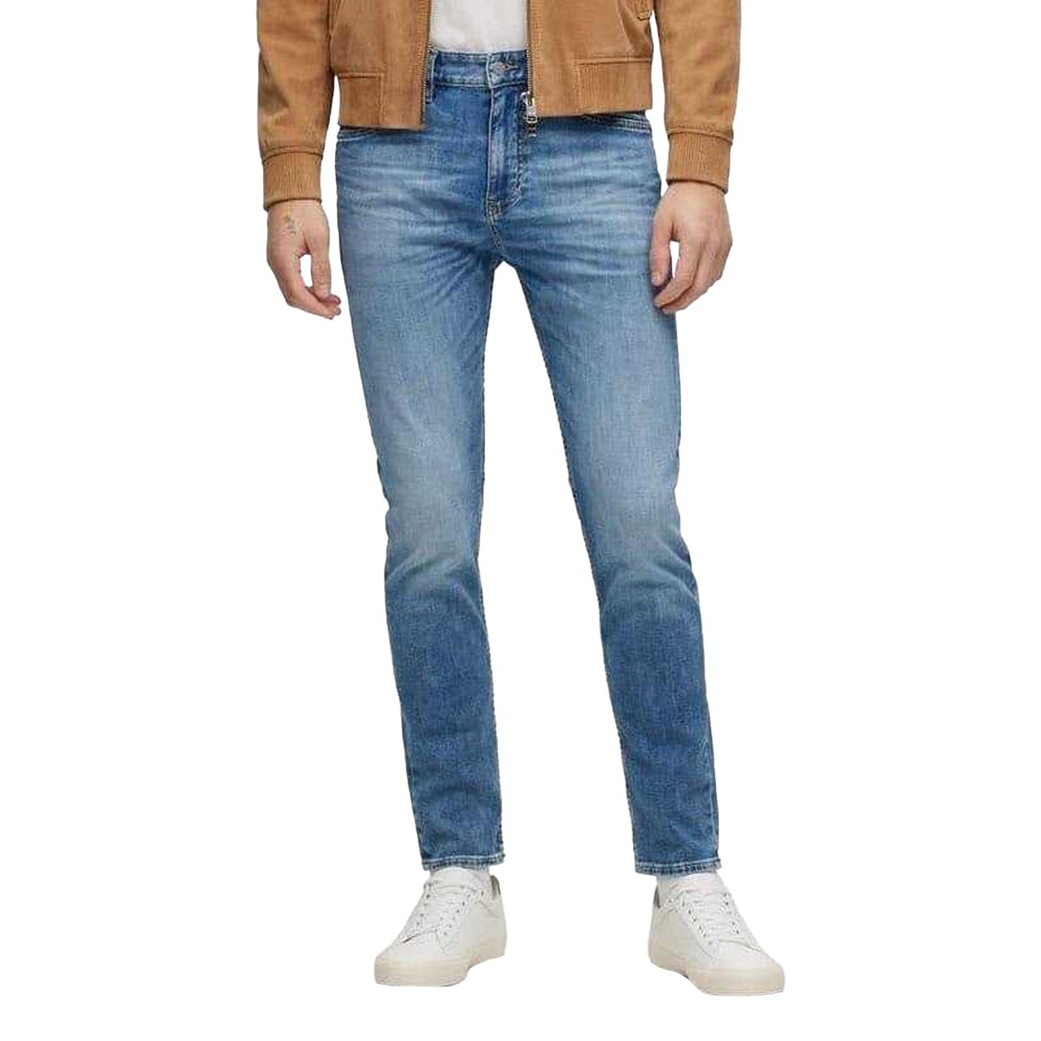Turquoise - Side - Boss Mens Taber Jeans