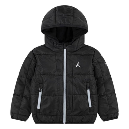 Black - Front - Nike Childrens-Kids Polyester Puffer Jacket
