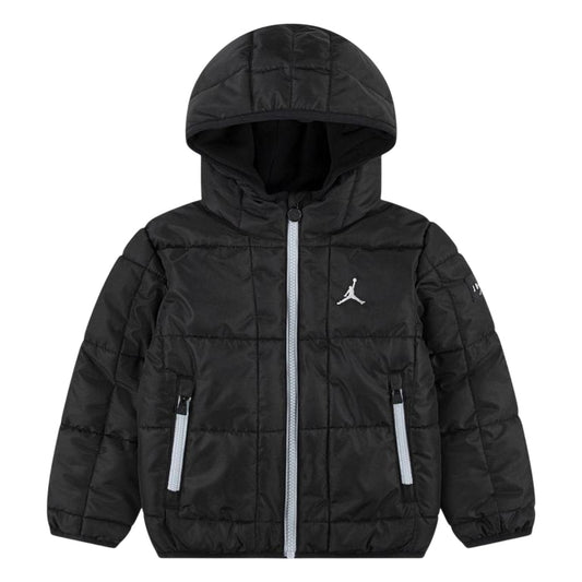 Black - Front - Nike Childrens-Kids Polyester Puffer Jacket