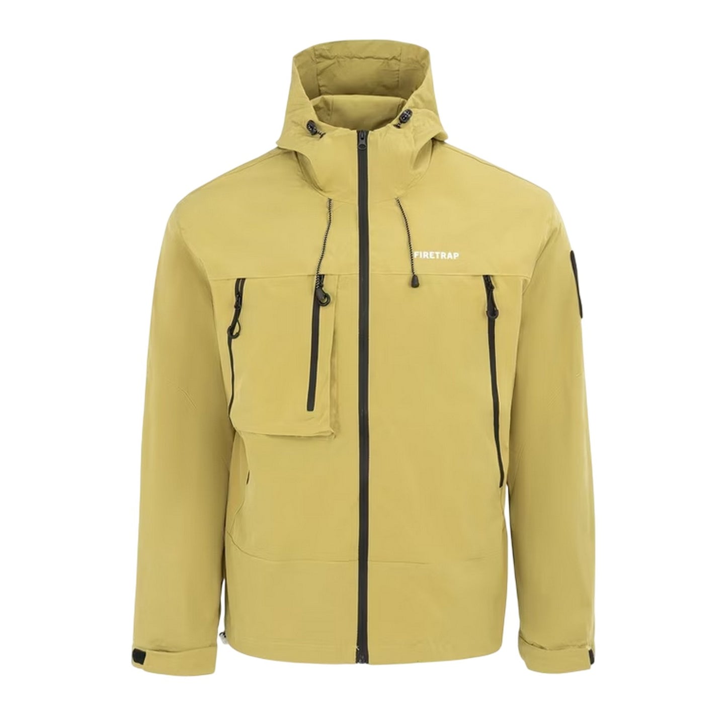 Yellow - Front - Firetrap Mens Windproof Hooded Windbreaker