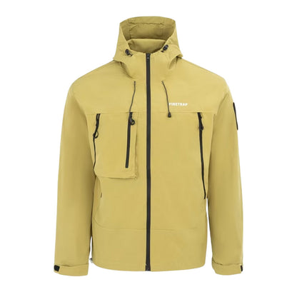 Yellow - Front - Firetrap Mens Windproof Hooded Windbreaker