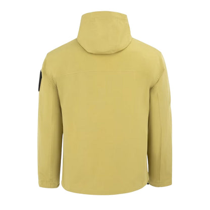 Yellow - Back - Firetrap Mens Windproof Hooded Windbreaker