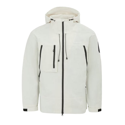 Beige - Front - Firetrap Mens Windproof Hooded Windbreaker