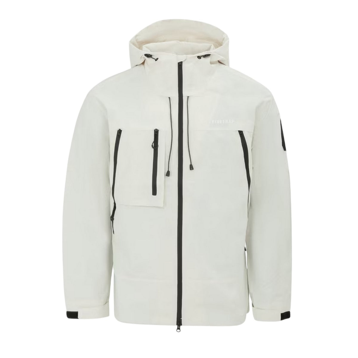Beige - Front - Firetrap Mens Windproof Hooded Windbreaker