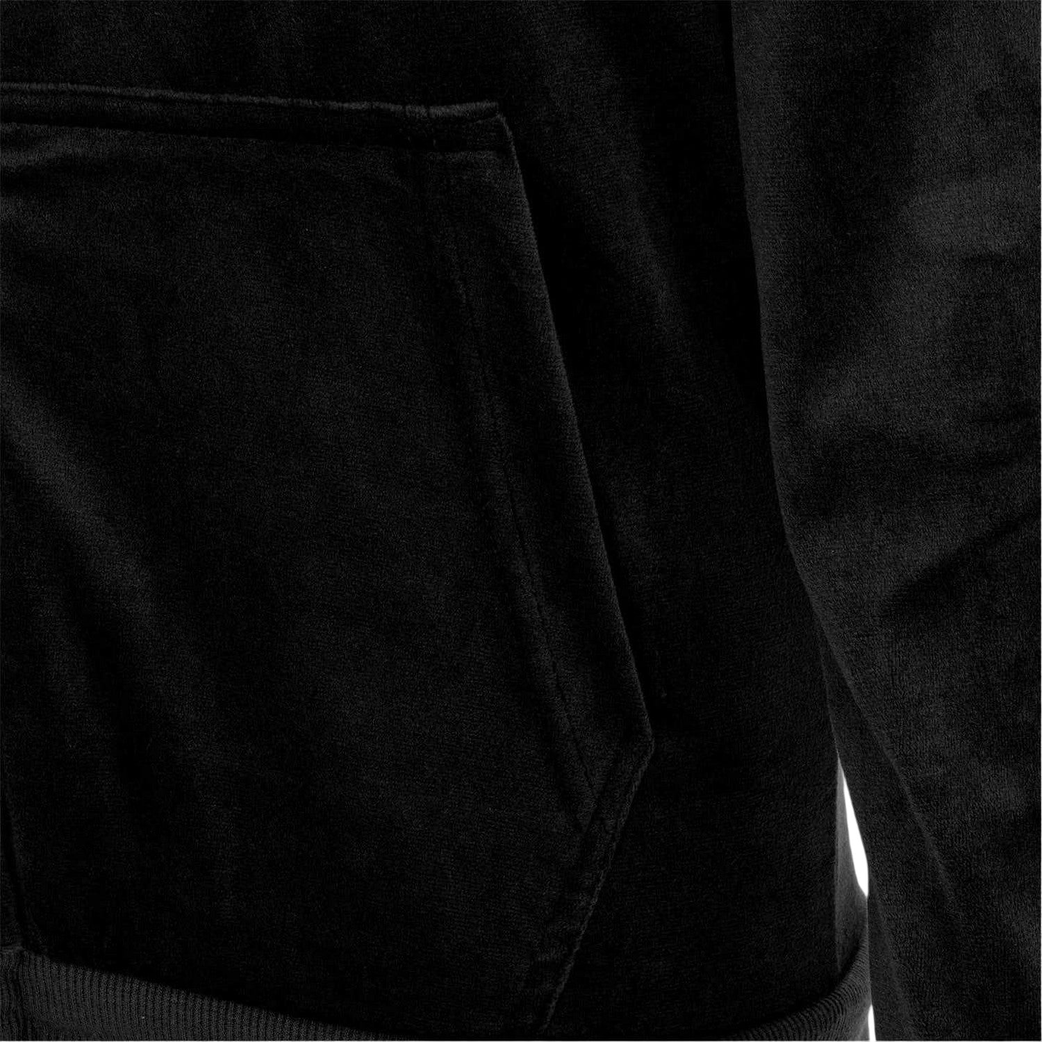 Black - Side - Miso Womens-Ladies Velour Tracksuit Set