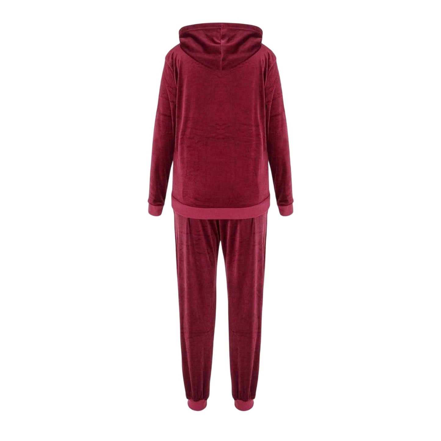 Fuchsia - Back - Miso Womens-Ladies Velour Tracksuit Set