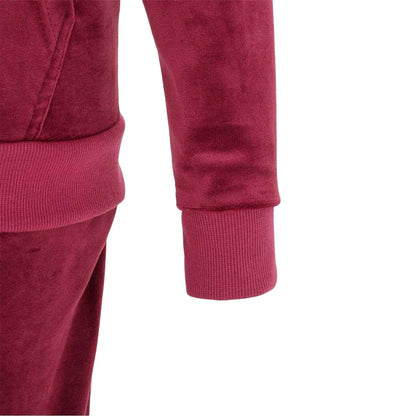 Fuchsia - Lifestyle - Miso Womens-Ladies Velour Tracksuit Set
