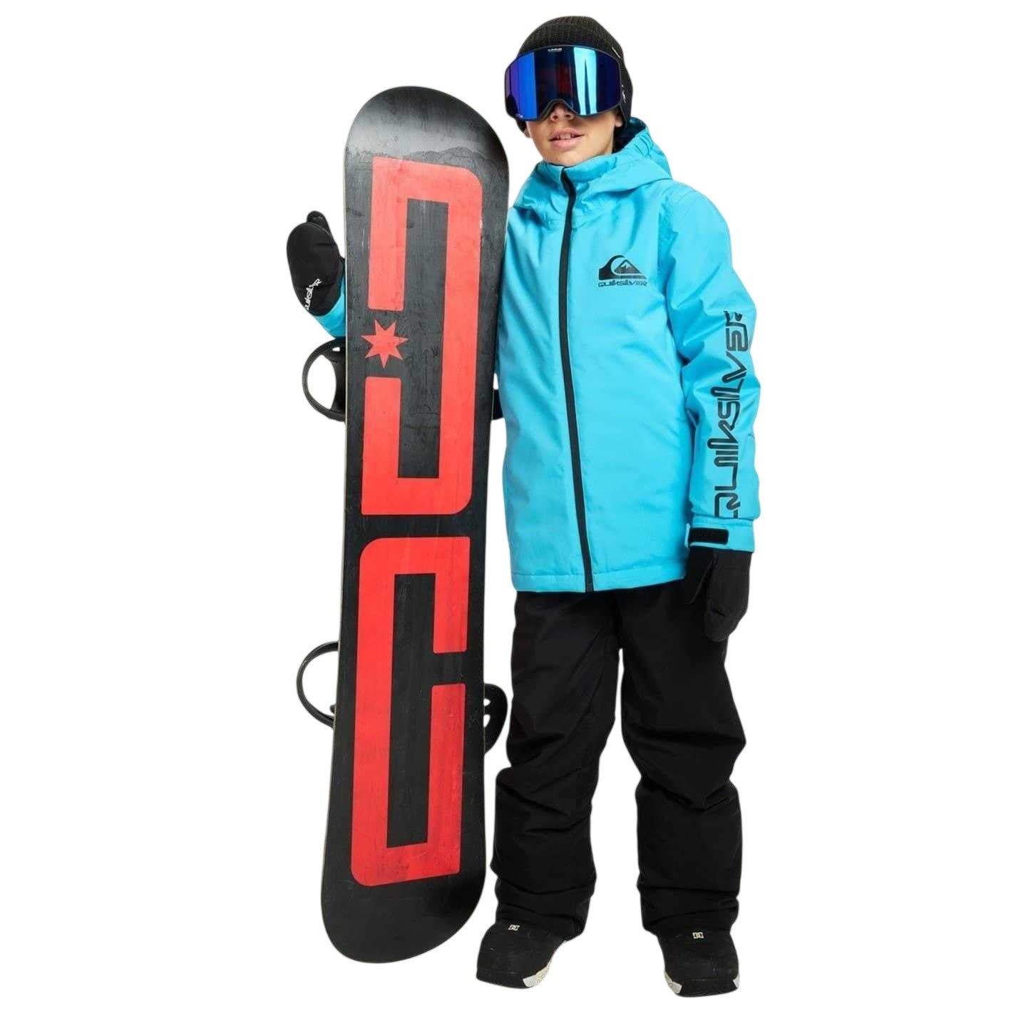 Blue - Side - Quiksilver Boys Mission Waterproof Jacket
