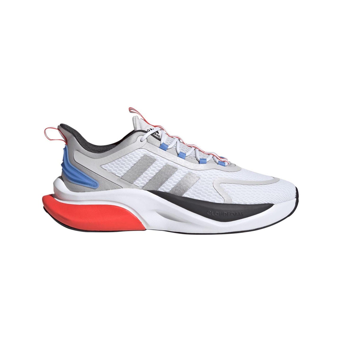 White-Red - Front - Adidas Mens Alphabounce+ Running Trainers