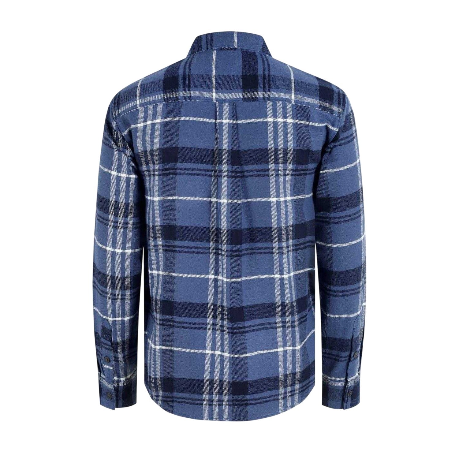 Navy - Back - SoulCal Mens Checked Long-Sleeved Shirt
