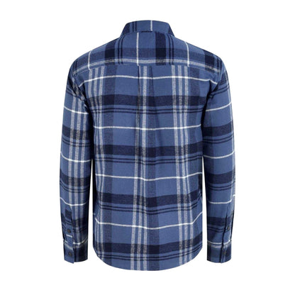 Navy - Back - SoulCal Mens Checked Long-Sleeved Shirt