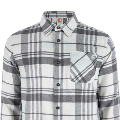 White-Grey - Lifestyle - SoulCal Mens Checked Long-Sleeved Shirt