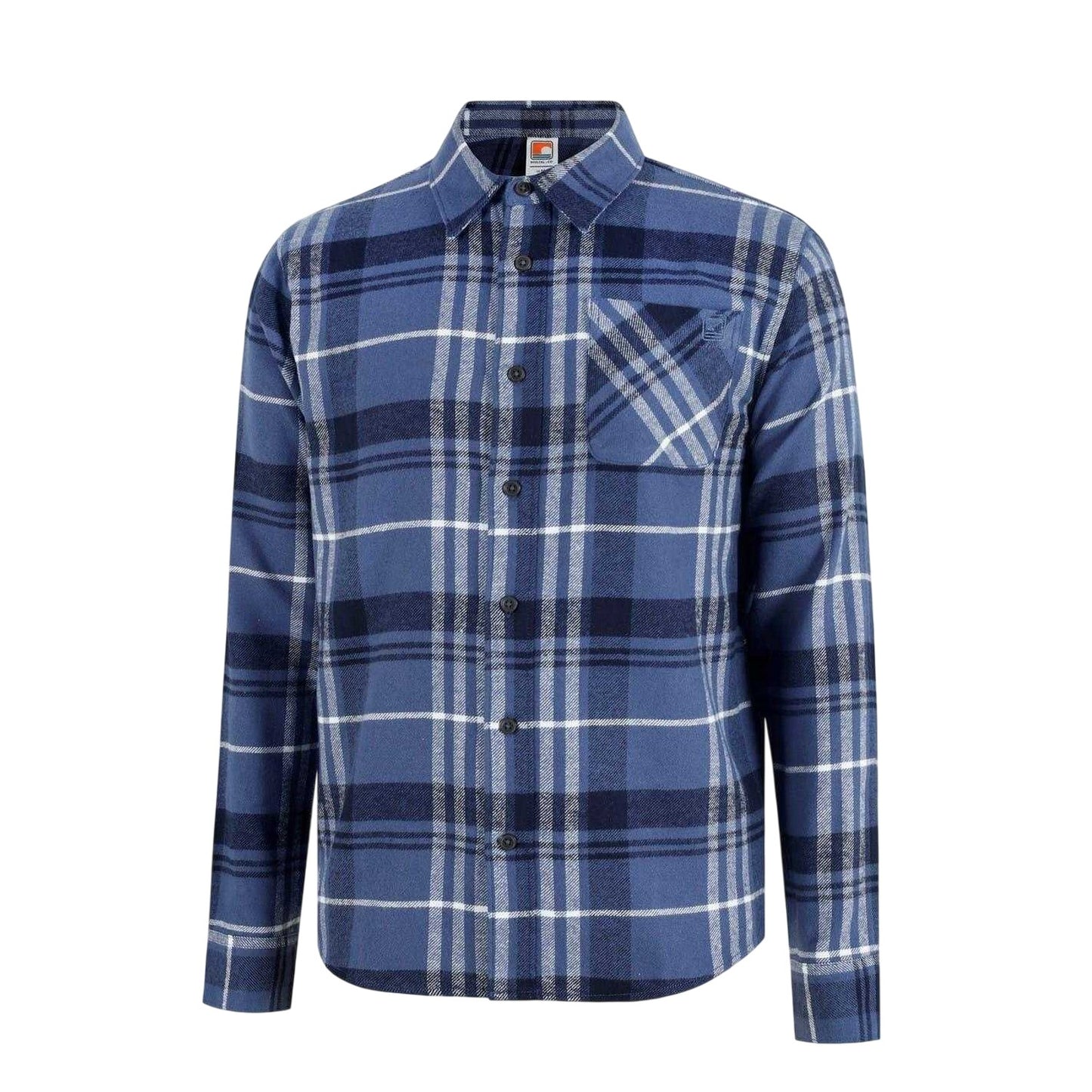 Navy - Side - SoulCal Mens Checked Long-Sleeved Shirt