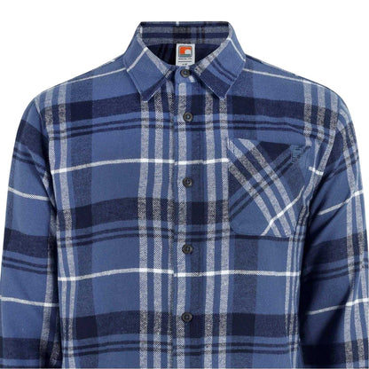 Navy - Lifestyle - SoulCal Mens Checked Long-Sleeved Shirt
