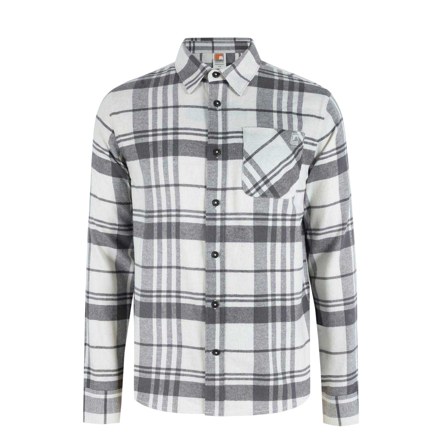 White-Grey - Front - SoulCal Mens Checked Long-Sleeved Shirt