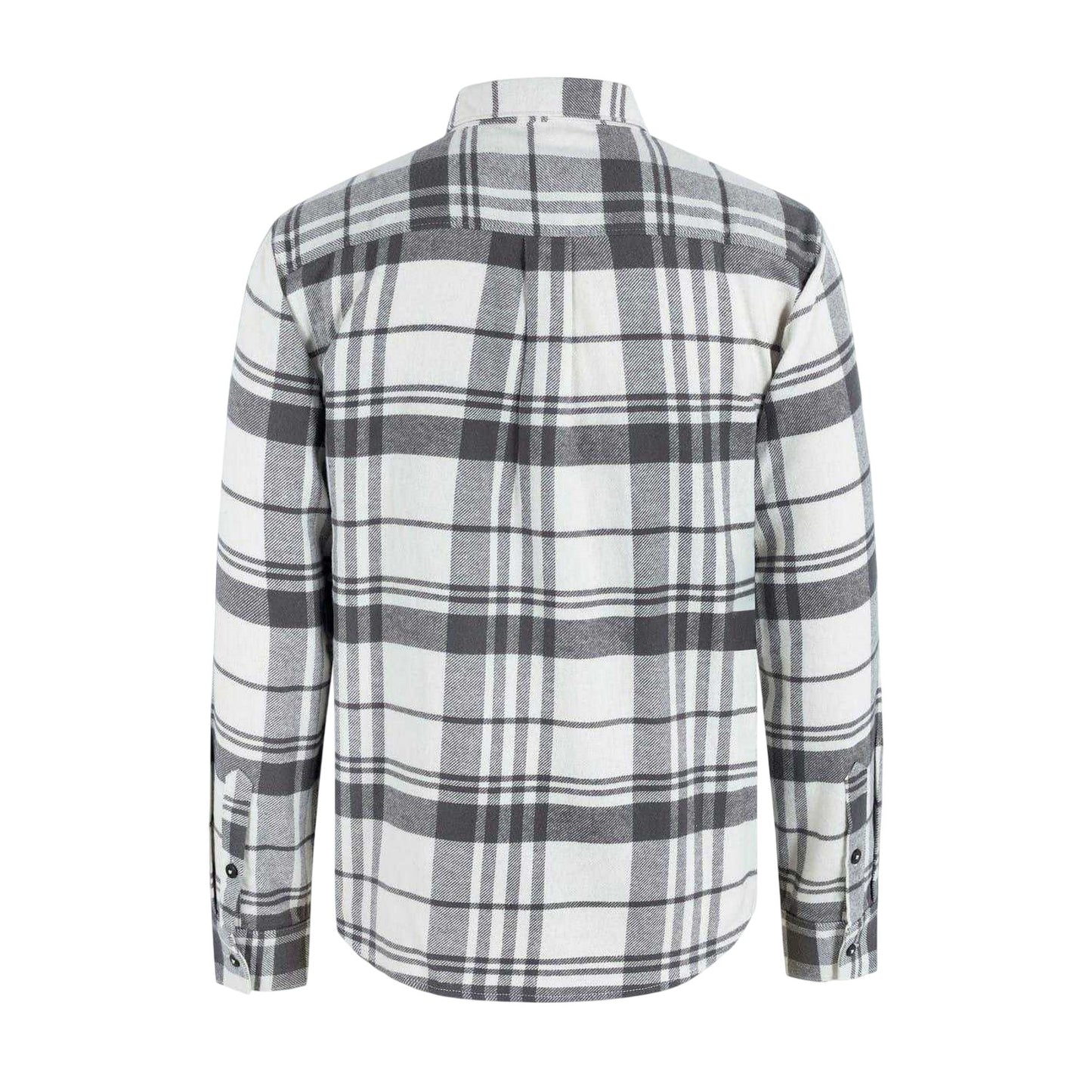 White-Grey - Back - SoulCal Mens Checked Long-Sleeved Shirt
