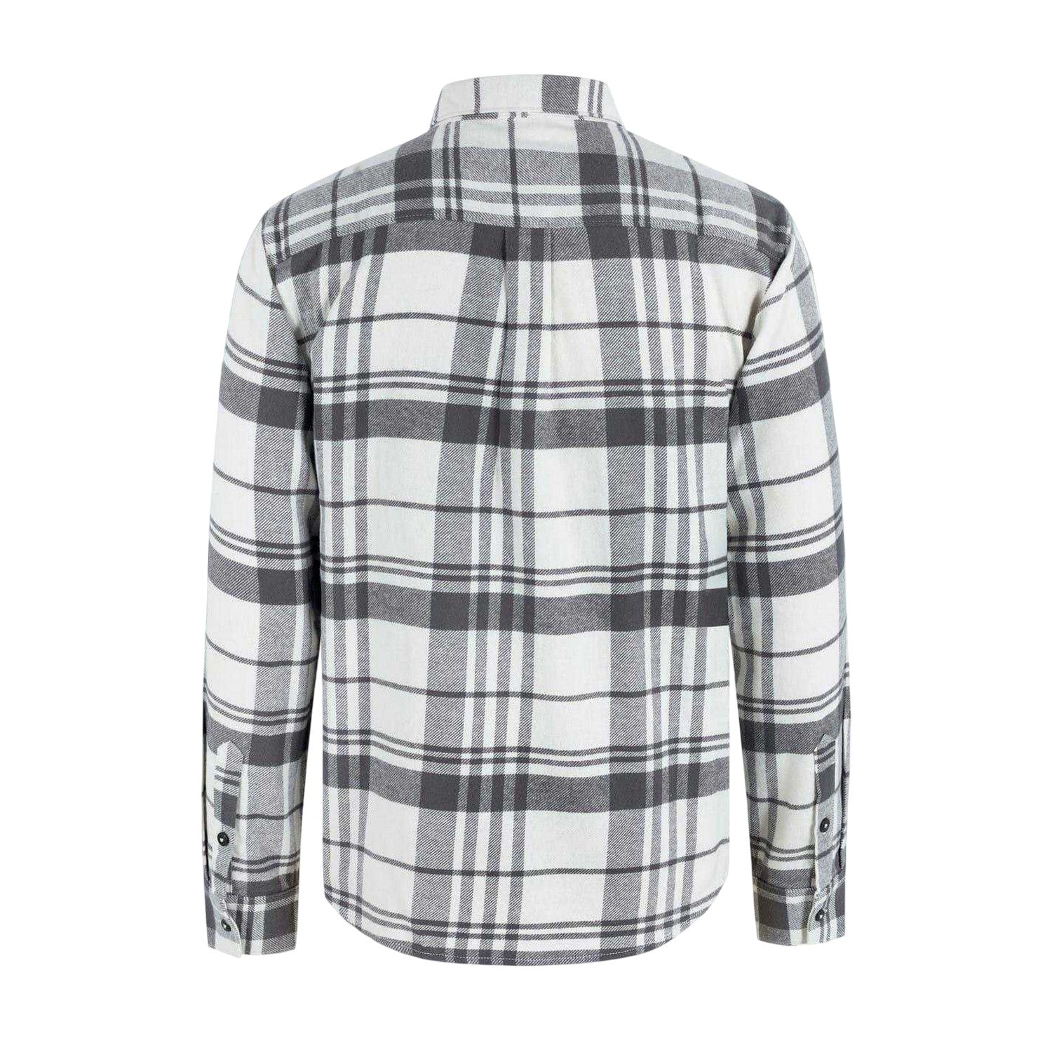 White-Grey - Back - SoulCal Mens Checked Long-Sleeved Shirt