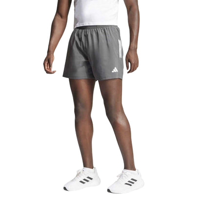 Grey - Side - Adidas Mens Own The Run Logo Running Shorts