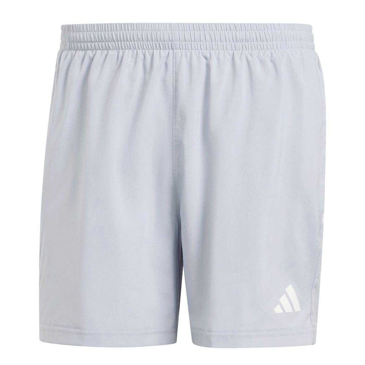 Silver - Front - Adidas Mens Own The Run Logo Running Shorts