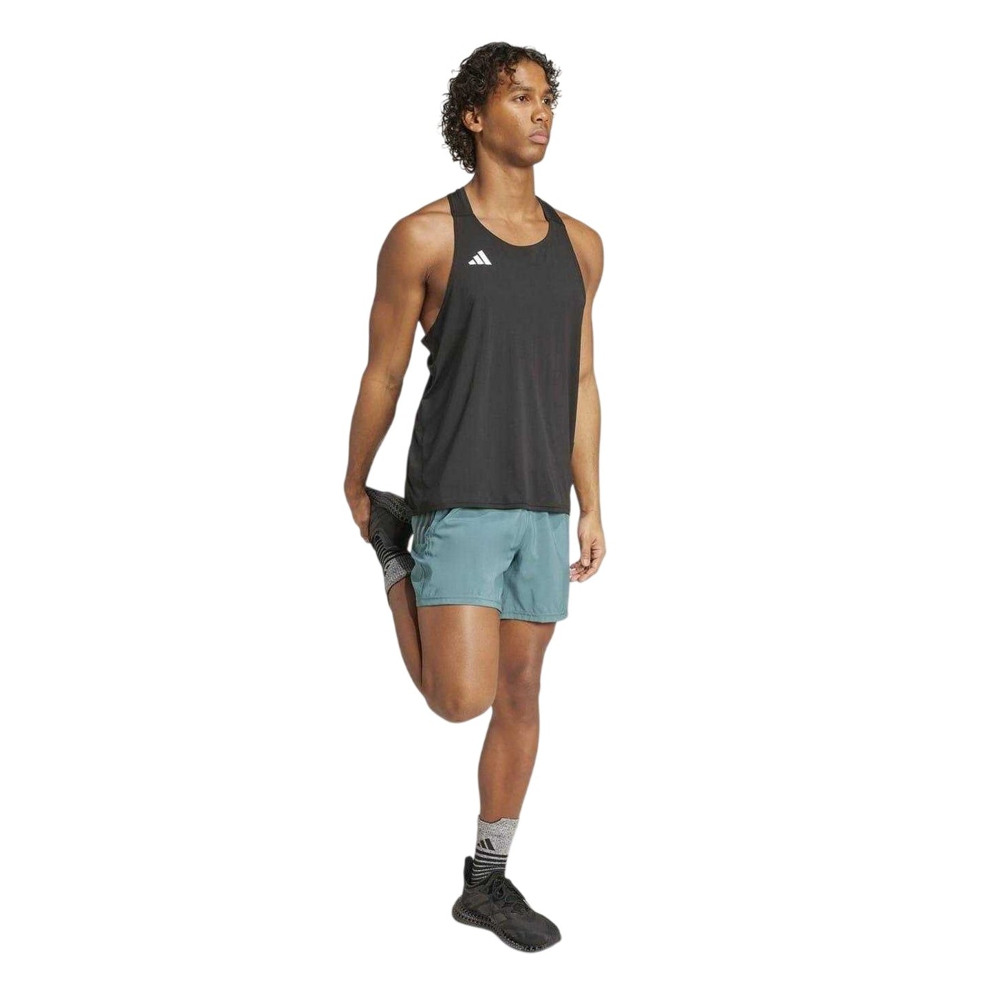 Teal - Lifestyle - Adidas Mens Own The Run Logo Running Shorts