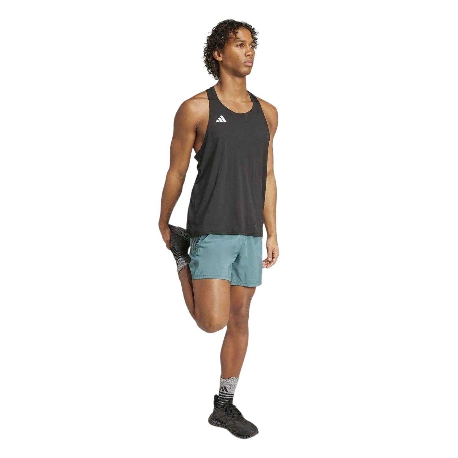 Teal - Lifestyle - Adidas Mens Own The Run Logo Running Shorts