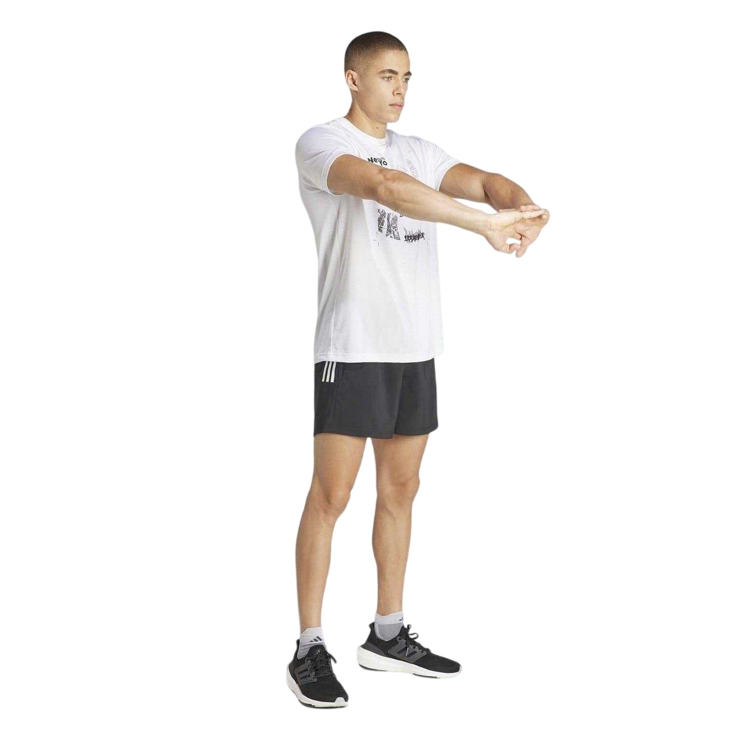 Black - Lifestyle - Adidas Mens Own The Run Logo Running Shorts