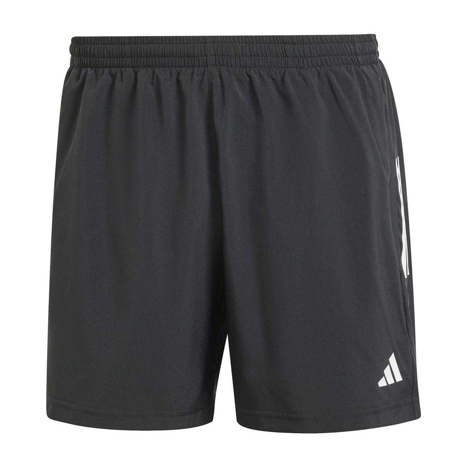 Black - Front - Adidas Mens Own The Run Logo Running Shorts