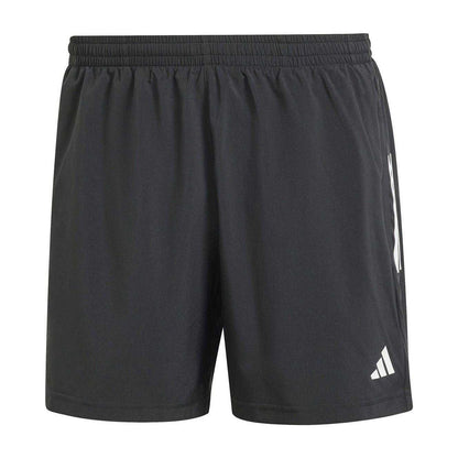 Black - Front - Adidas Mens Own The Run Logo Running Shorts