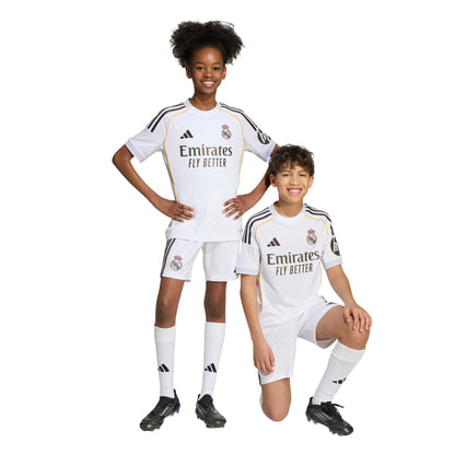 White - Lifestyle - Adidas Childrens-Kids 2025-2026 Real Madrid CF Football Shorts