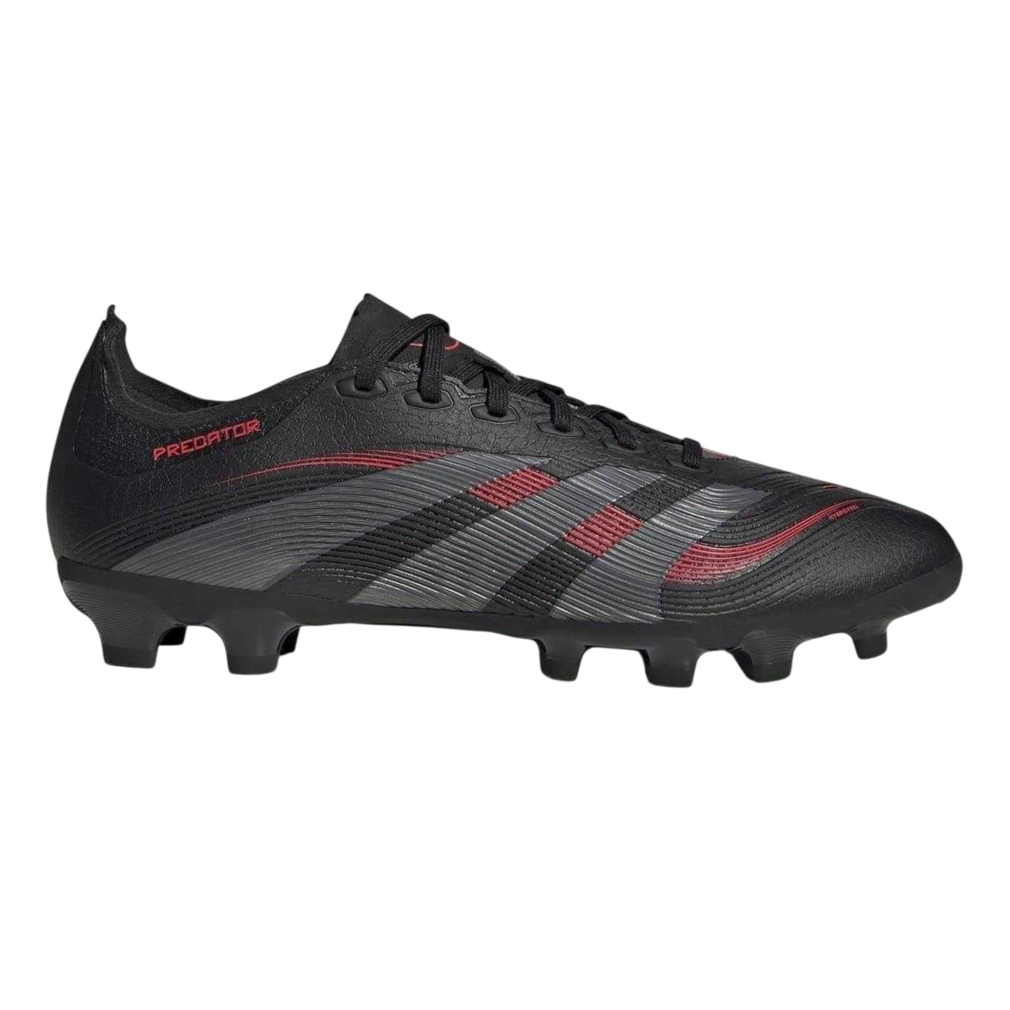 Core Black-Grey - Front - Adidas Mens Predator Lace Up Football Boots