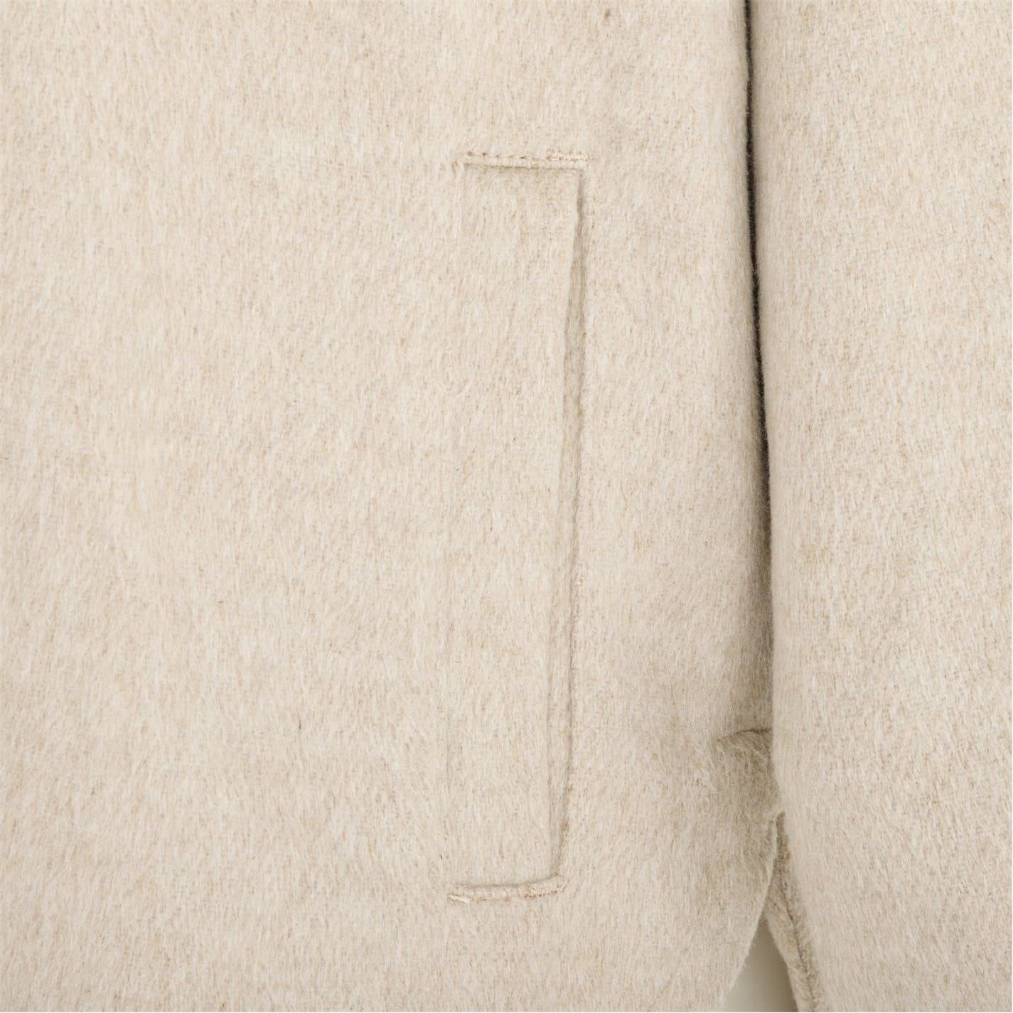 Light Beige - Lifestyle - Miso Womens-Ladies Wool Long-Sleeved Shirt