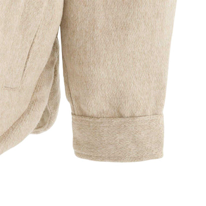 Beige - Lifestyle - Miso Womens-Ladies Wool Long-Sleeved Shirt