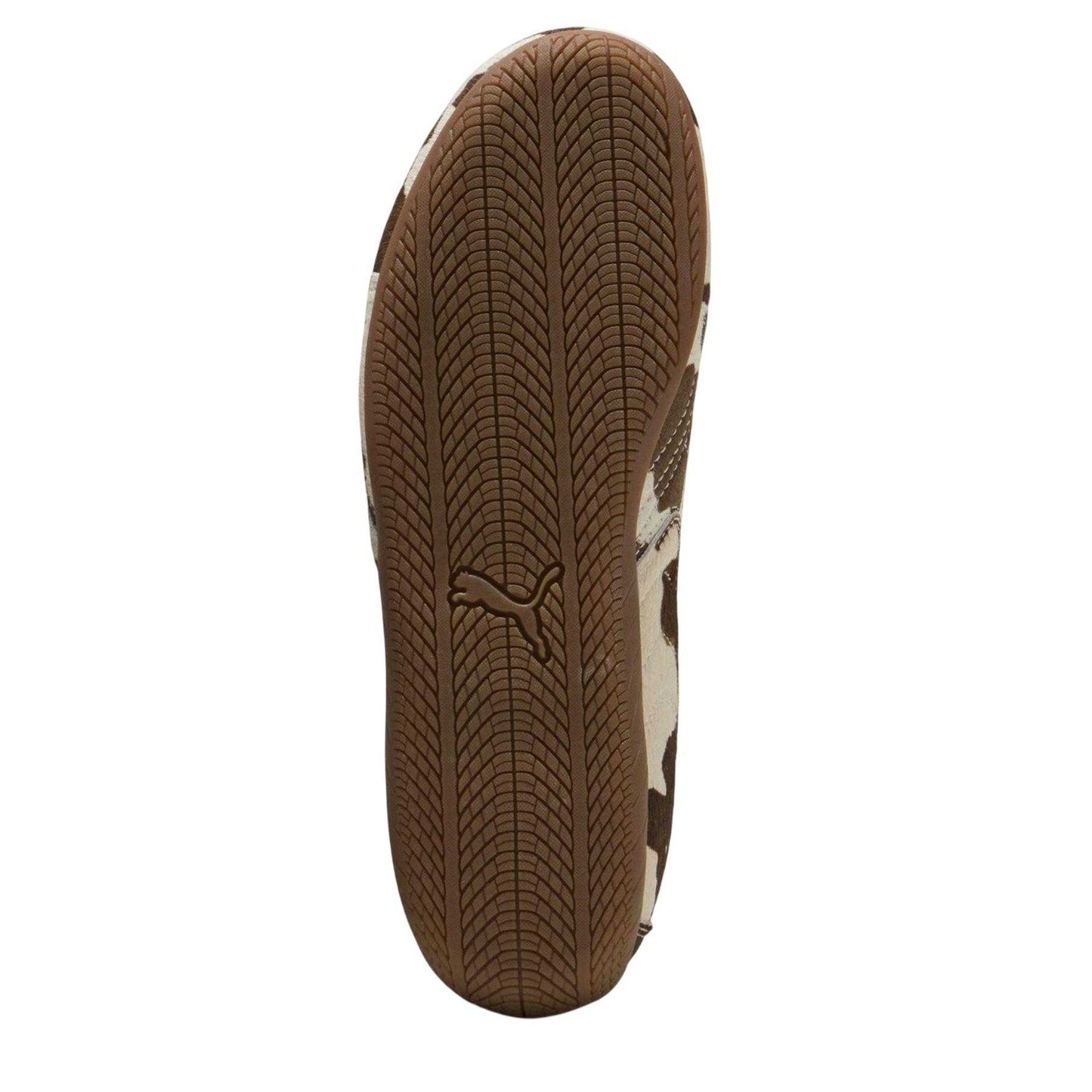 Beige-Brown - Lifestyle - Puma Womens-Ladies Speedcat Cow Print Low Cut Trainers
