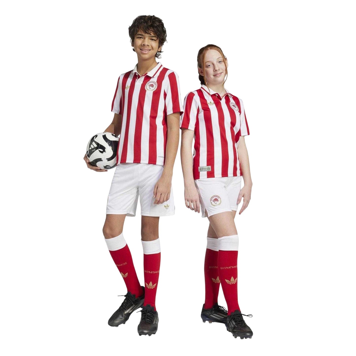White - Lifestyle - Adidas Childrens-Kids Olympiacos Piraeus Shorts
