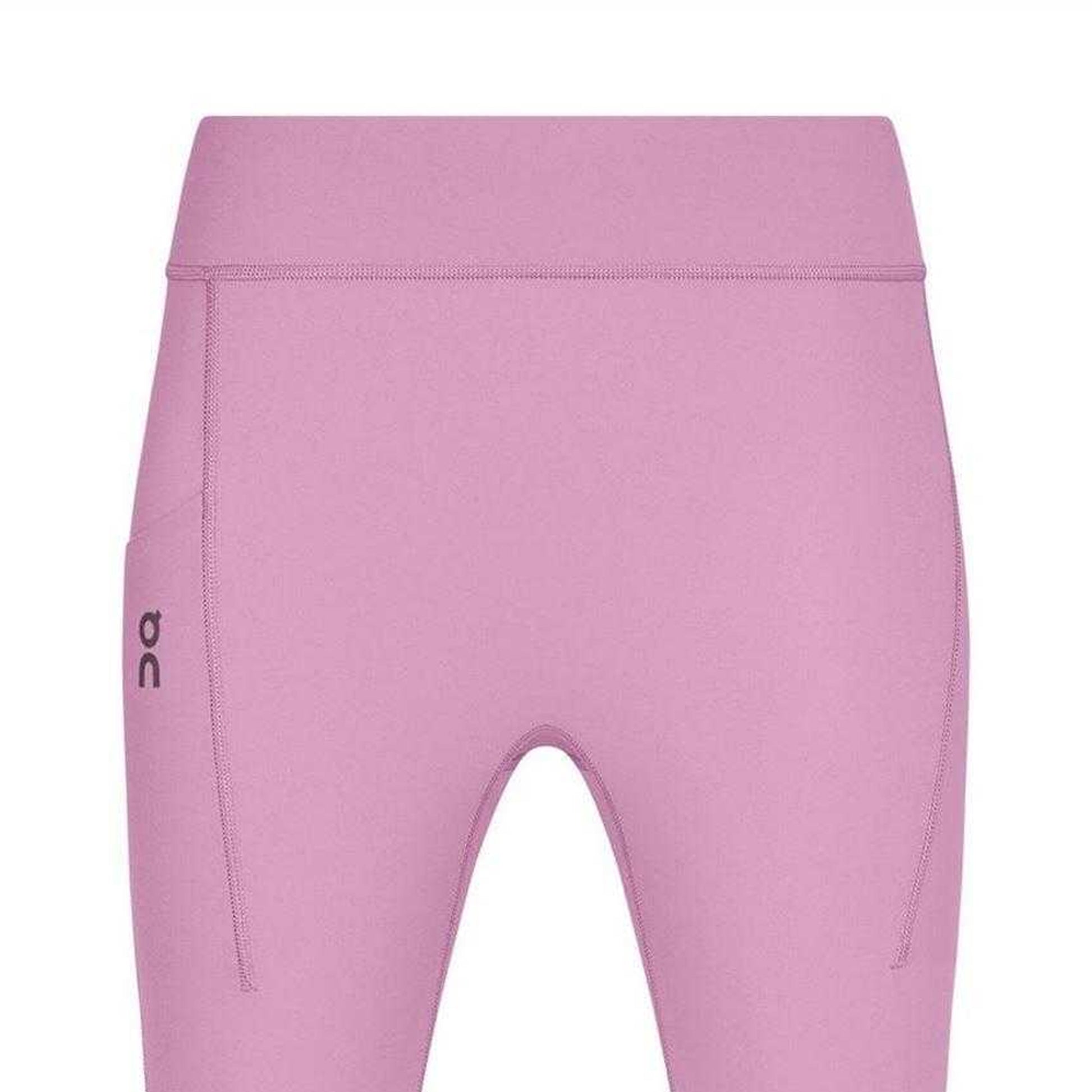 Pink - Back - On Womens-Ladies Performance Running Tights