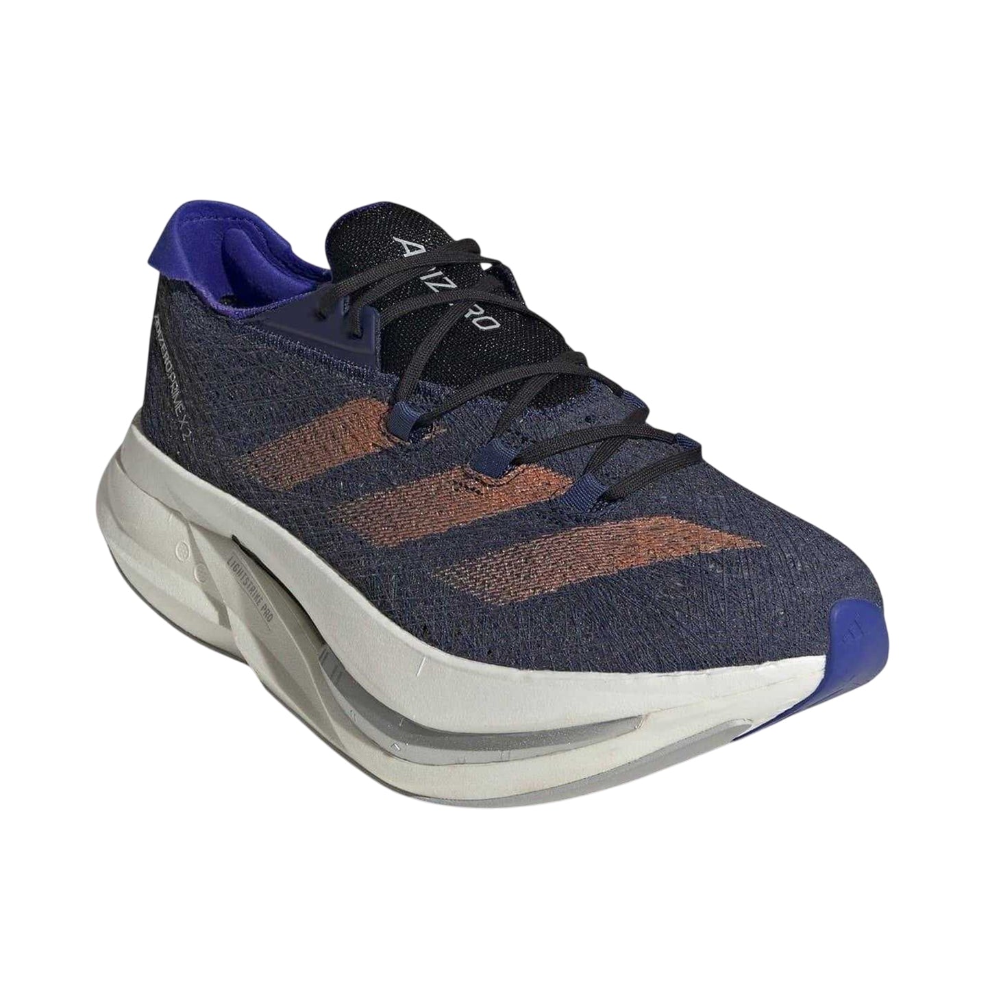 Dark Blue - Front - Adidas Womens-Ladies Adizero Prime S 3 Stripes Lace Up Trainers