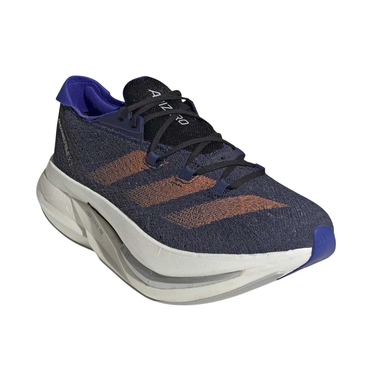 Dark Blue - Front - Adidas Womens-Ladies Adizero Prime S 3 Stripes Lace Up Trainers
