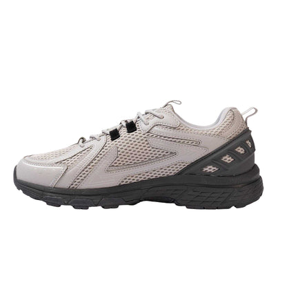 Grey - Back - Kappa Mens Alvi Logo Low Cut Trainers