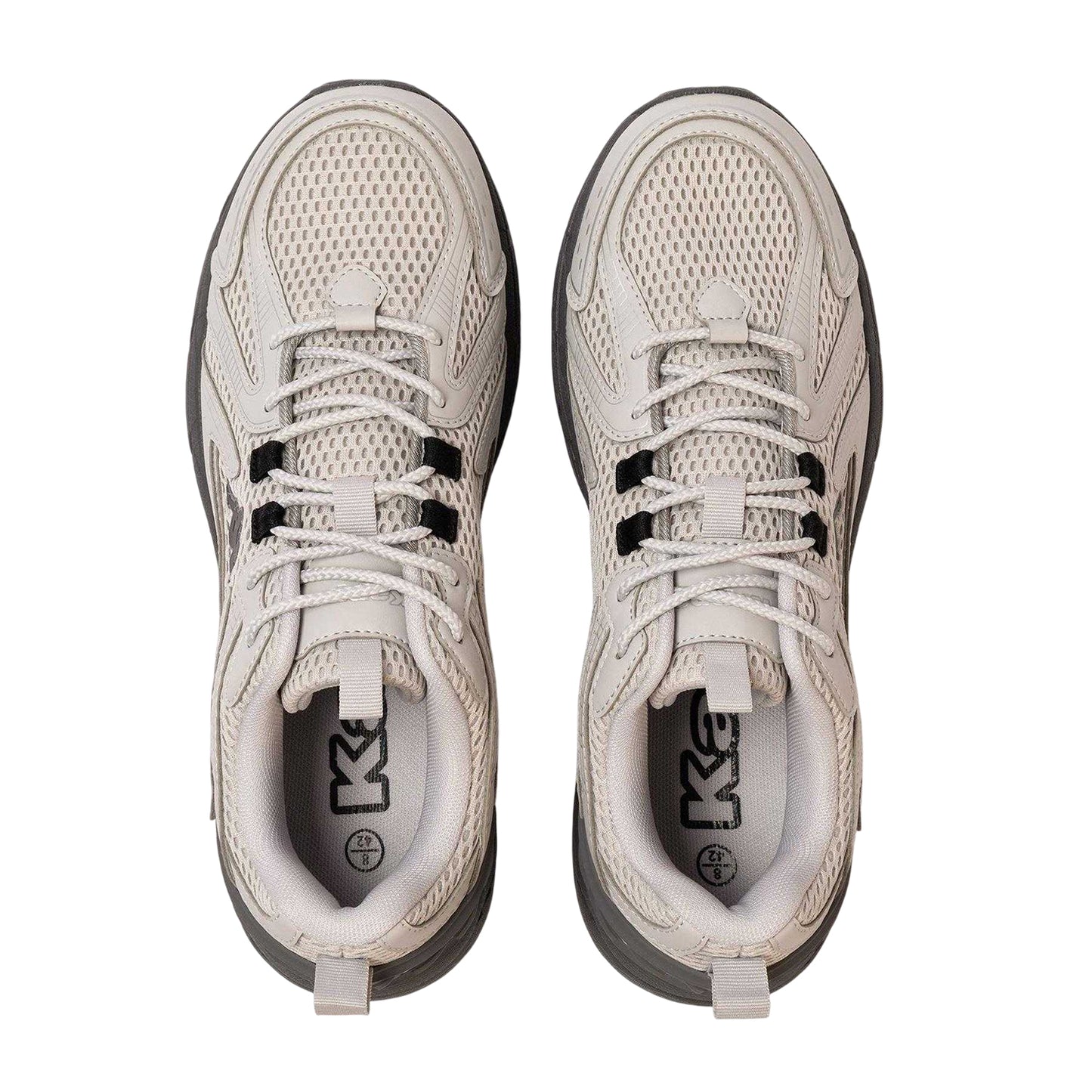 Grey - Side - Kappa Mens Alvi Logo Low Cut Trainers