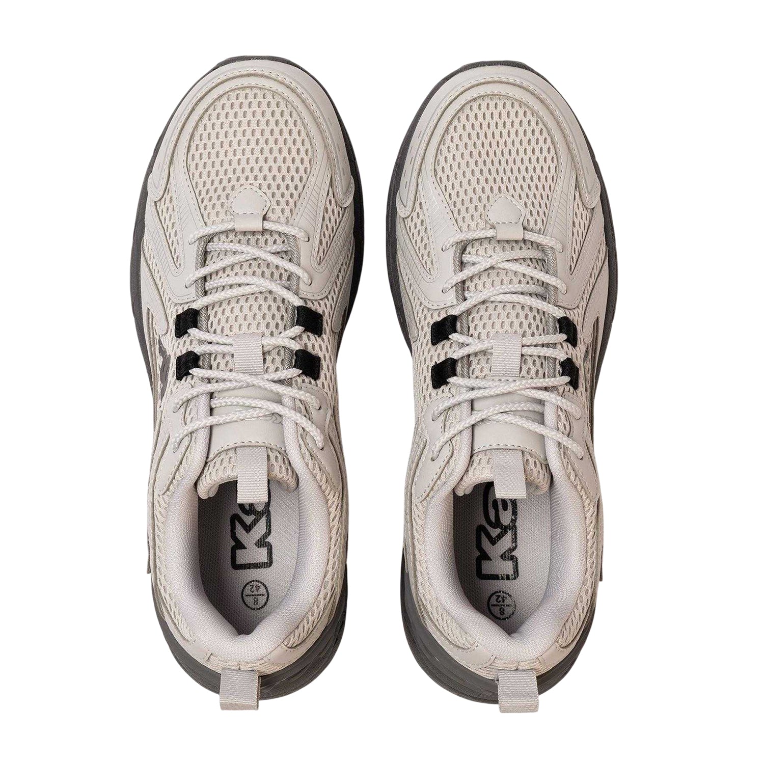 Grey - Side - Kappa Mens Alvi Logo Low Cut Trainers
